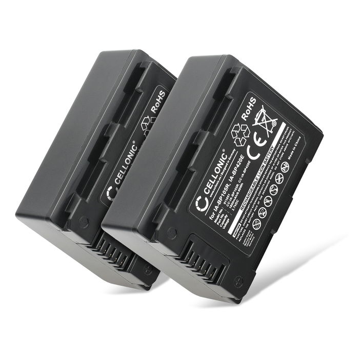2x Batería para Samsung SMX-F400, IA-BP105R IA-BP210E IA-BP420E de subtel®], 1800mAh, Ion de litio