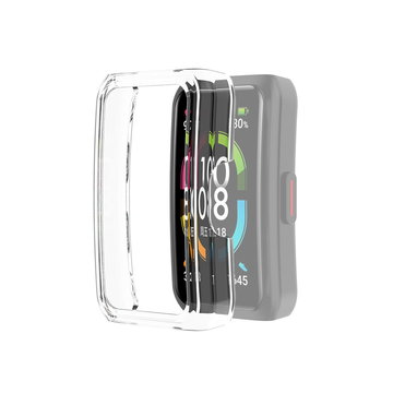 subtel Funda smartwatch para Honor Band 6, Funda de TPU para relojes inteligentes - Funda protectora en Transparente Back Cover Bumper Case Shockproof