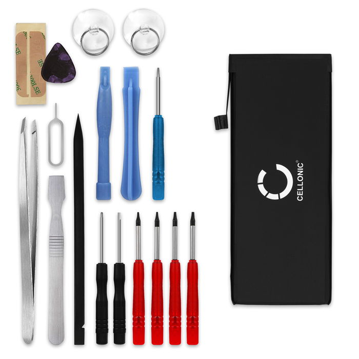 CELLONIC Phone Battery Replacement for Apple iPhone SE2 (2020) + 17-Tool Phone Repair Kit - A2312 1850mAh