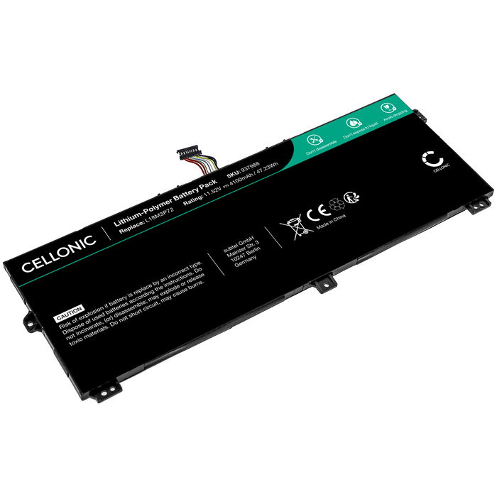 Batería para Lenovo ThinkPad X390 Yoga, 02DL021, L18L3P72, SB10K97660 de subtel®], 4100mAh, Litio Polímero