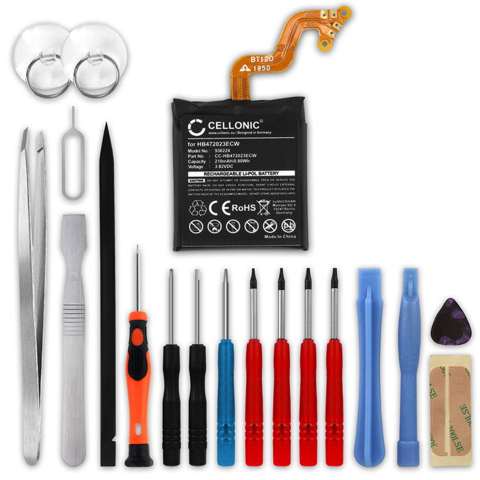 Batería para Huawei Watch GT2 - 42mm, HB472023ECW de CELLONIC®], 210mAh, Litio Polímero