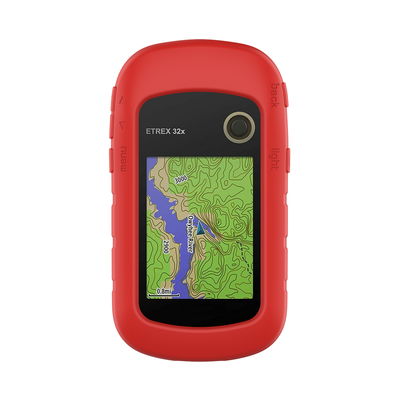 subtel Funda Garmin eTrex 10 eTrex 20 eTrex 20x eTrex 22x eTrex 30 eTrex 30x eTrex 32x, Funda de Silicone para dispositivos GPS bicicleta - Funda protectora en rojo Back Cover Bumper Case Shockproof