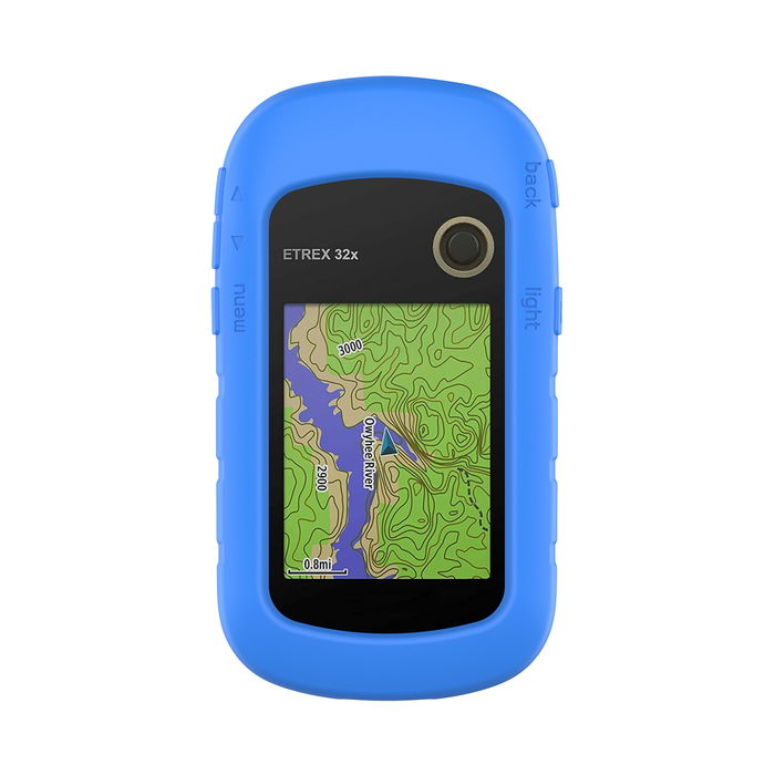 subtel Funda Garmin eTrex 10 eTrex 20 eTrex 20x eTrex 22x eTrex 30 eTrex 30x eTrex 32x, Funda de Silicone para dispositivos GPS bicicleta - Funda protectora en Azul Back Cover Bumper Case Shockproof