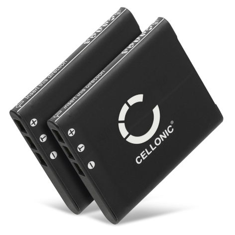 2x Battery for Casio Exilim EX-S200 Exilim EX-Z680 EX-Z690 EX-Z790 EX-ZS10 EX-ZS12 EX-ZS15 550mAh from CELLONIC
