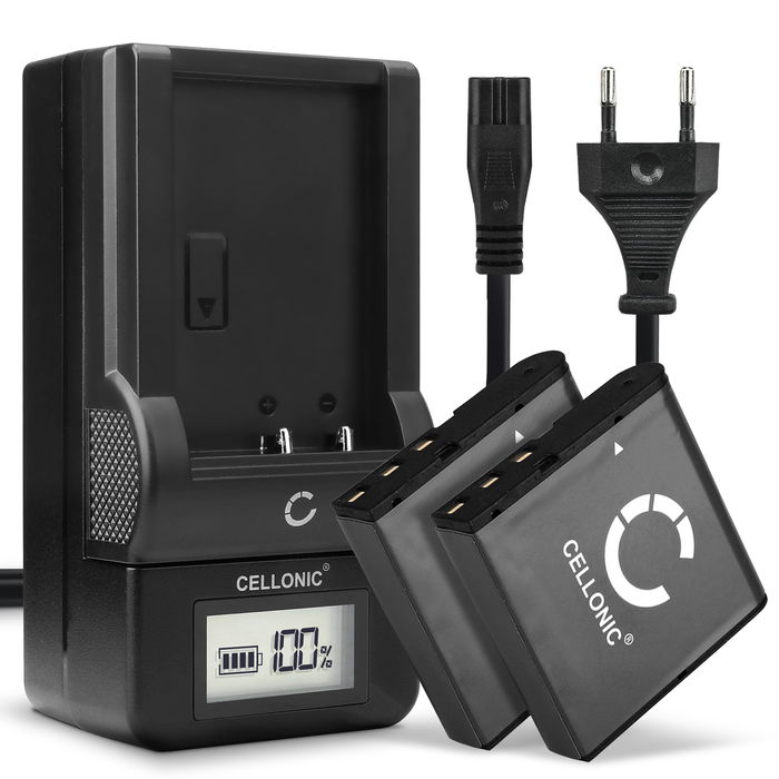 2x Camera Battery for Casio Exilim EX-Z500 Replacement Battery 950mAh Spare Battery Backup + Charger