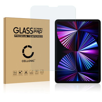 Protector de pantalla tablet Apple iPad Pro 11 (2018,2020,2021,2022) de CELLONIC - (Calidad HD / 3D Case-friendly / 0,33mm / 9H), Tablet Screen protector, Tempered glass, Cristal templado