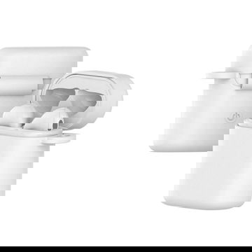 subtel Funda blanca para Huawei Freebuds 2, Honor Flypods pro, Funda para auriculares bluetooth con mosquetón - Funda para auriculares inalámbricos