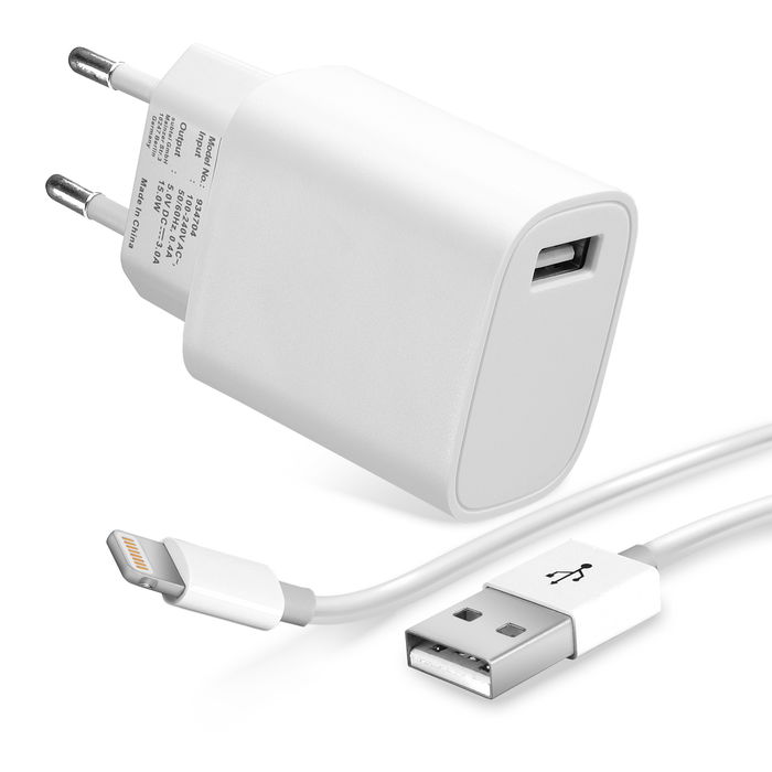 Apple iPhone SE (2020) Cargador rápido + Cable USB - Cable de carga de 1m y adaptador de CA de subtel