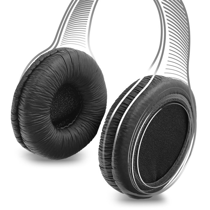 Almohadillas de goma espuma para auriculares Sennheiser PX100, PC130, PC131, PC140, PX200, PXC250, SC660 de subtel, Almohadillas para cascos negras, Headphone ear pads, Repuesto auriculares
