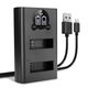 Cargador doble AB1, P01, PT1 + Cable USB