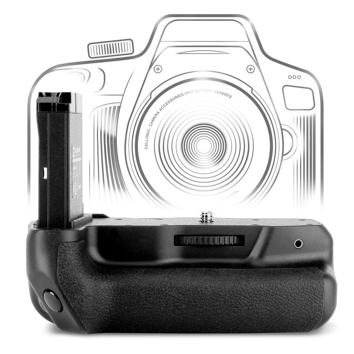 Grip Baterìa para cámaras Canon EOS 77D con compartimento para baterías LP-E17 - Empuñadura cámaras vertical