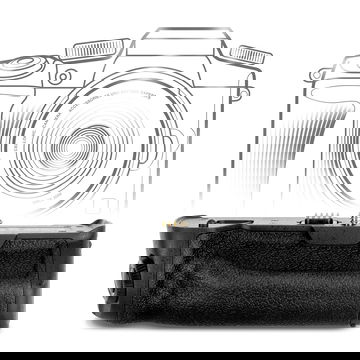 Empuñadura cámaras DMW-BGG1, DMW-BGG1E para Panasonic Lumix DMC-G81 - Empuñadura vertical con disparador y compartimento para baterías DMW-BLC12 de CELLONIC