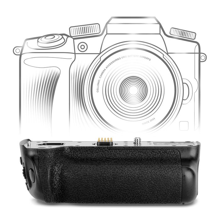 Grip Baterìa para cámaras Panasonic Lumix DC-GH5 II con compartimento para baterías DMW-BLK22 - Empuñadura cámaras vertical