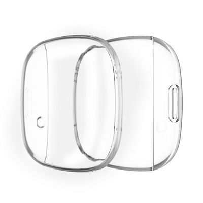 subtel Funda smartwatch para FitBit Versa 3 / Sense, Funda de TPU para relojes inteligentes - Funda protectora en Transparente Back Cover Bumper Case Shockproof