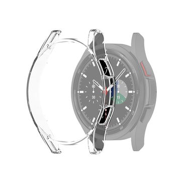 subtel Funda smartwatch para Samsung Galaxy Watch 4 Classic (46mm), Funda de Plástico endurecido para relojes inteligentes - Funda protectora en Transparente Back Cover Bumper Case Shockproof