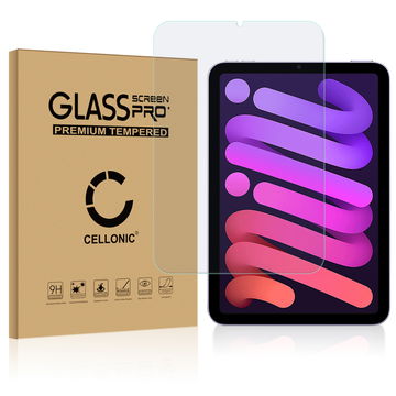 Protector de pantalla tablet Apple iPad Mini 6 (2021) - A2568 de CELLONIC - (Calidad HD / 2.5D / 0,33mm / 9H), Tablet Screen protector, Tempered glass, Cristal templado