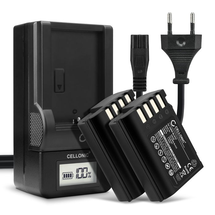 2x Batería para Panasonic Lumix G9, DMW-BLK22 de Cellonic®], 2250mAh, Ion de litio