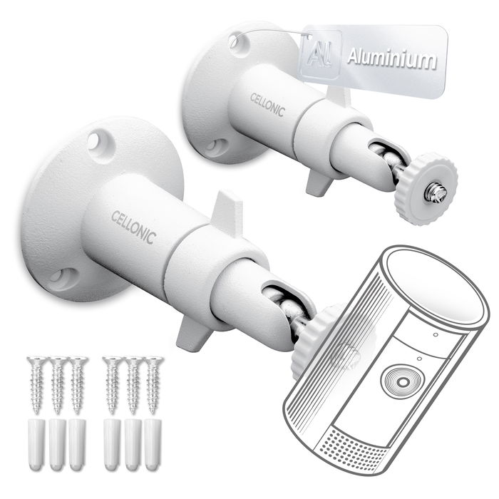 2x Camera Bracket Mount for Arlo, Ring, Blink, Eufy, Reolink, Wyze, Zumimall 1/4" Inch Thread 360° Swivel Ring Camera Mounting Bracket CCTV Security Spotlight Cam Mount - Indoor & Outdoor