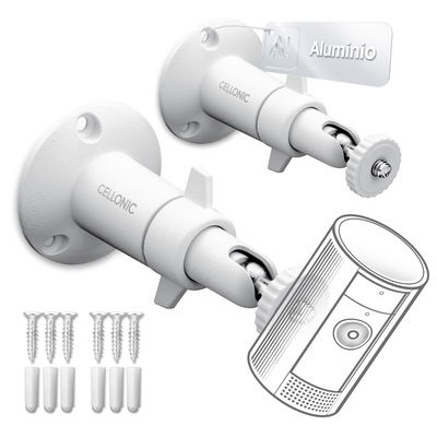 2x Ssoporte para cámara de seguridad exterior o sensores de movimiento - Soporte con rosca de 1/4" para cámaras de videovigilancia Arlo, Ring, Blink, Eufy, Reolink, Wyze, Zumimall, Security camera mount for indoor outdoor