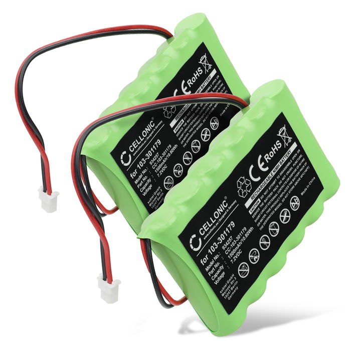 2x Visonic PowerMaster 30 Control Panel Batería 1500mAh 7.2V de CELLONIC