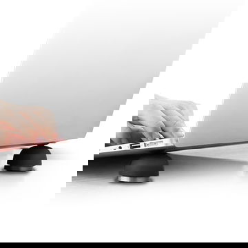 CELLONIC Soporte ordenador portatil, Cojines de Silicona y color negro, Laptop stand, Cojines para portatiles 3en1, Enfriador / Disipador de calor para notebooks