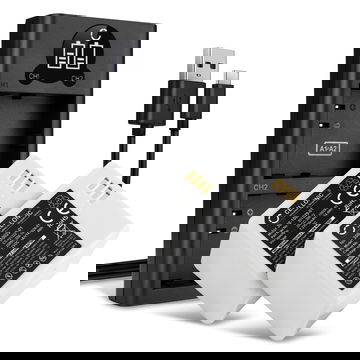 2x Batería para camaras de vigilancia Arlo Pro 2, Arlo Pro 1 - Batería Arlo A-1, A-1B 2000mAh + Cargador Doble Cable de carga