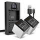 2x Battery 3000mAh+ Dual Charger
