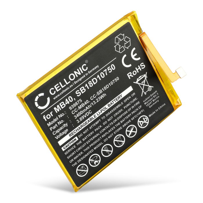 Batería para Motorola edge 20, MB40 de Cellonic®], 3400mAh , Litio Polímero