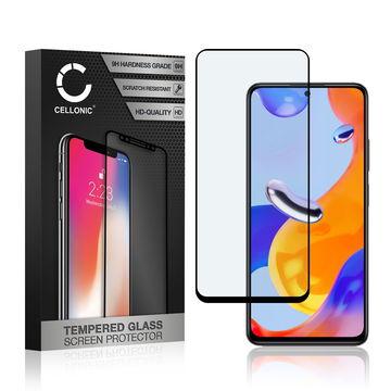 Protector pantalla móvil Xiaomi Redmi Note 11 Pro autoadhesivo de CELLONIC - Screen protector, (Calidad HD / 3D Case-friendly / 0,33mm / 9H)