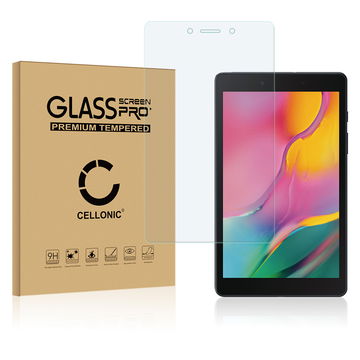 Protector de pantalla tablet Samsung Galaxy Tab A 8.0 (2019) SM-T290 de CELLONIC - (Calidad HD / 2.5D / 0,33mm / 9H), Tablet Screen protector, Tempered glass, Cristal templado