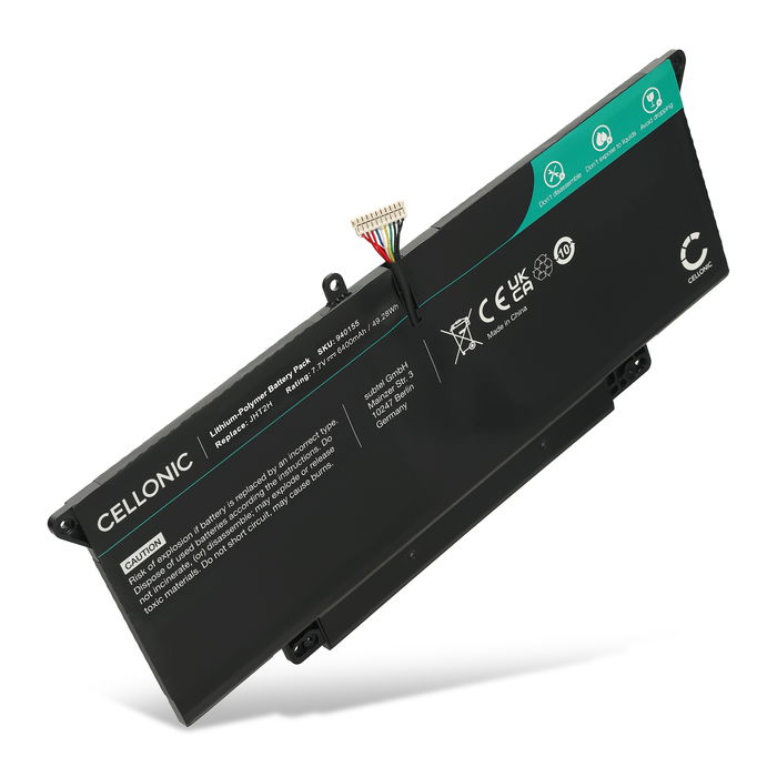 Batería para Dell Latitude 7410 2-in-1, JHT2H, HRGYV, 7CXN6 de subtel®], 6400mAh, Litio Polímero