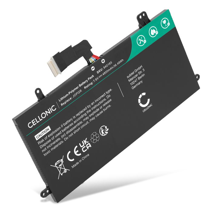 Battery for Dell Latitude 12 5285, Latitude 12 5285 2-in-1, Latitude 5289, Latitude 5290 2-in-1 7.6V 4800mAh from CELLONIC