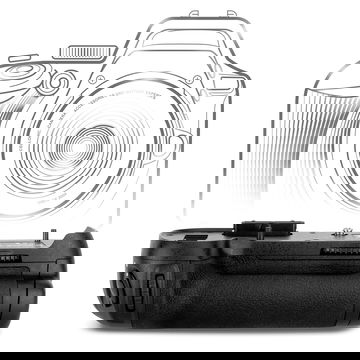 Empuñadura cámaras MB-D12 para Nikon D800, D800E, D810, D810A, D810E - Empuñadura vertical con disparador y compartimento para baterías EN-EL15 de CELLONIC