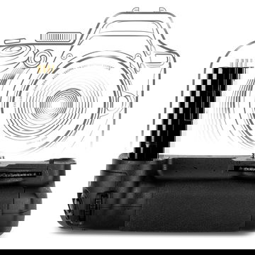 Empuñadura cámaras MB-D200 para Nikon D200 - Empuñadura vertical con disparador y compartimento para baterías EN-EL3e de CELLONIC