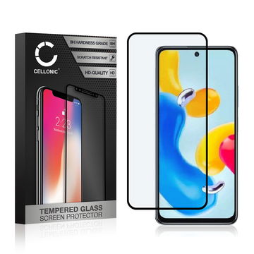 Protector pantalla móvil Xiaomi Redmi Note 11S autoadhesivo de CELLONIC - Screen protector, (Calidad HD / 3D Case-friendly / 0,33mm / 9H)