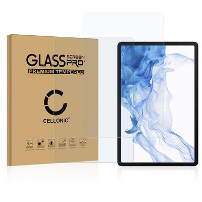 2x Protector de pantalla tablet Samsung Galaxy Tab S8 X700N de CELLONIC - (Calidad HD / 2.5D / 0,33mm / 9H), Tablet Screen protector, Tempered glass, Cristal templado