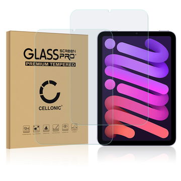 2x Protector de pantalla tablet Apple iPad Mini 6 (2021) - A2568 de CELLONIC - (Calidad HD / 2.5D / 0,33mm / 9H), Tablet Screen protector, Tempered glass, Cristal templado