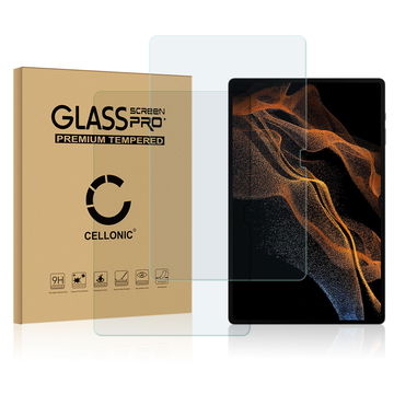2x Protector de pantalla tablet Samsung Galaxy Tab S8 ultra X906B de CELLONIC - (Calidad HD / 2.5D / 0,33mm / 9H), Tablet Screen protector, Tempered glass, Cristal templado