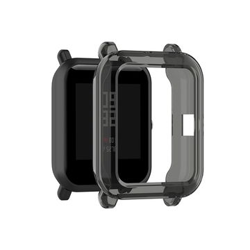 subtel Funda smartwatch para Amazfit Bip, Bip Lite, Bip S, Funda de TPU para relojes inteligentes - Funda protectora en negro Back Cover Bumper Case Shockproof