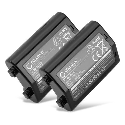 2x Batería para Nikon D6, Nikon Z 9 EN-EL18D (3500mAh, 10.8V) de CELLONIC