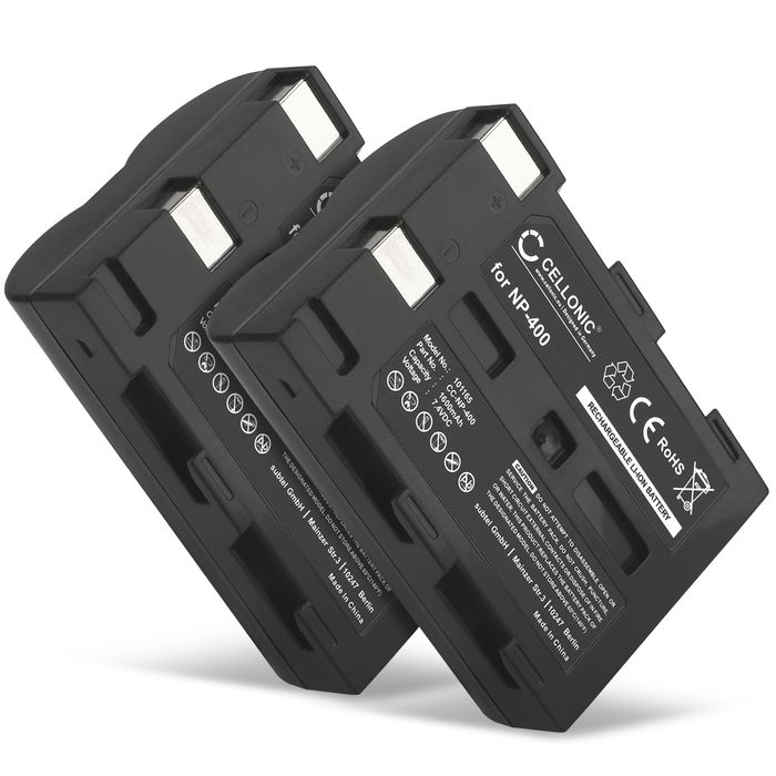 2x Batería para Pentax D-LI50, D-LI50 de Cellonic®], 1600mAh, Ion de litio