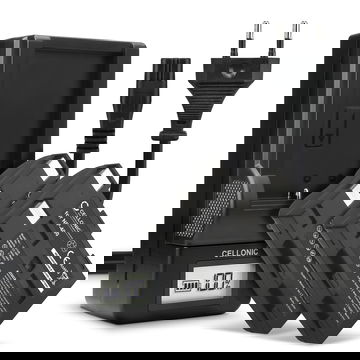 2x Batería para cámaras Pentax K20D / K10D / Pentax D-LI50 1600mAh 7.2V - 7.4V + Cargador de CELLONIC