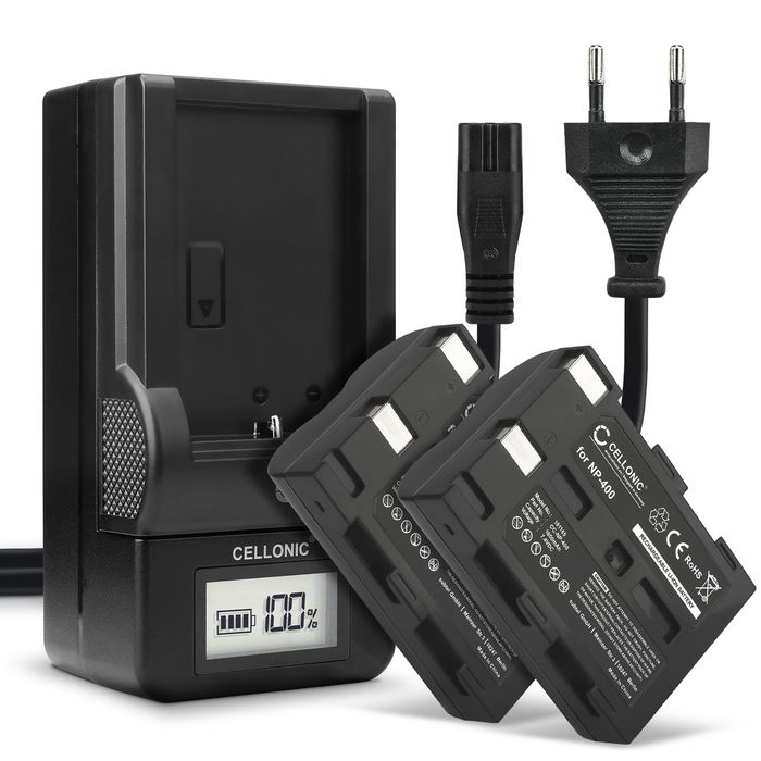 2x Batería para Pentax K20D, K-BC50 de Cellonic®], 1600mAh, Ion de litio