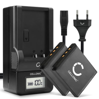 2x Batería para cámaras Kodak Easyshare M1033 M1093 IS M2008 V1073 V1233 V1253 V1273 PlaySport Zx3 PlayTouch Zi10 Zi8 700mAh 3.7V + Cargador de CELLONIC