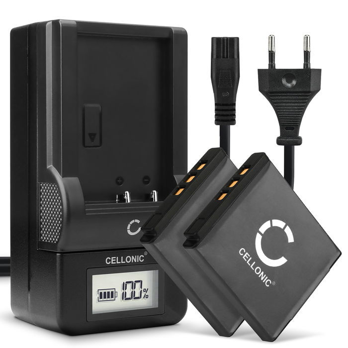 2x Battery for Kodak Easyshare M1033 M1093 IS M2008 V1073 V1233 V1253 V1273 PlaySport Zx3 PlayTouch Zi10 Zi8 700mAh + Charger from CELLONIC