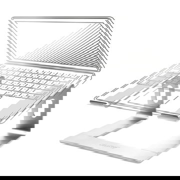 CELLONIC Soporte ordenador portatil de ABS, Elevador portátil en color negro, Disipador de calor para laptops, tablets y notebooks de 10" a 18", Enfriador