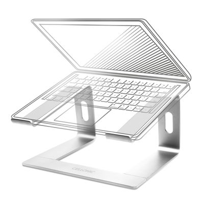 CELLONIC Soporte ordenador portatil de ABS, Elevador port&aacute;til en color negro, Disipador de calor para laptops, tablets y notebooks de 10" a 18", Enfriador