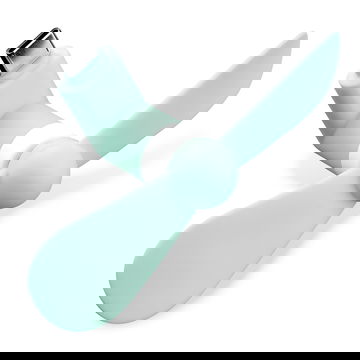 Miniventilador USB C de CELLONIC para - Ventilador USB turquesa con conector tipo C de TPE, ventilador portátil ligero de diseño funcional