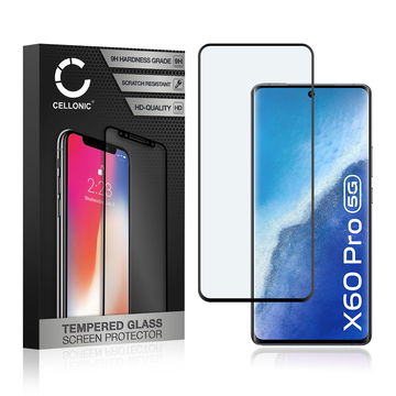 Protector pantalla móvil Vivo X60 Pro / X60 Pro 5G autoadhesivo de CELLONIC - Screen protector, (Calidad HD / 3D Full Cover / 0,33mm / 9H)
