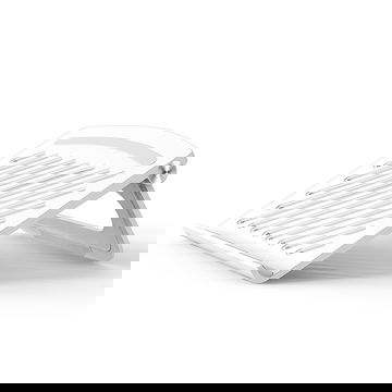 CELLONIC Soporte ordenador portatil, Atril para ordenador de ABS y color blanco, Elevador portátil, Mesa portatil para laptops y notebooks, Enfriador